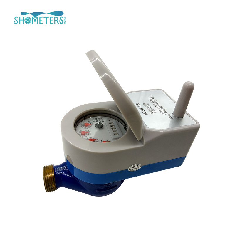 Lora water meter with shock absorption package brass water meter
