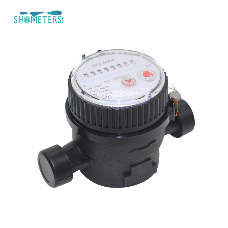 1/2inch~2inch Dry Dial Water Meter Plastic Body Cold Water Meter for Domestic Residential