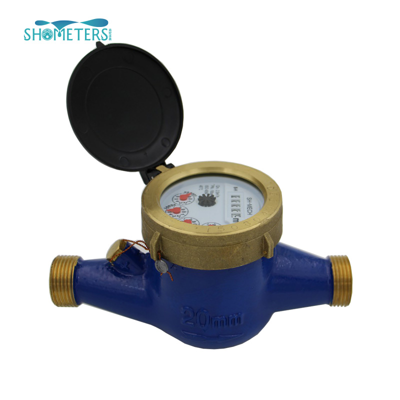 DN15~DN50 multi-jet Dry Type Cold Water Meter Iso4064 Brass Water Meter for Sale